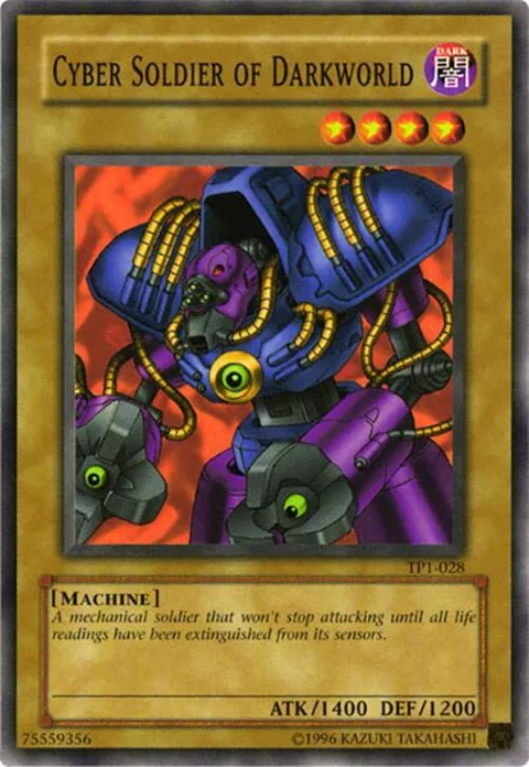 Cyber Soldier of Darkworld TP1-028 Yu-Gi-Oh card from Tournament Pack 1