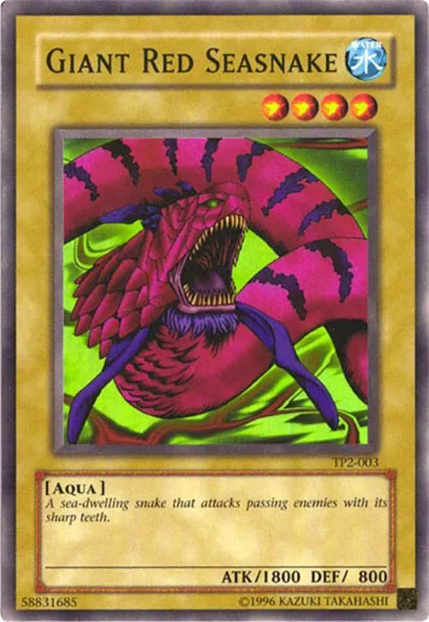 Giant Red Seasnake TP2-003 Yu-Gi-Oh card from Tournament Pack 2