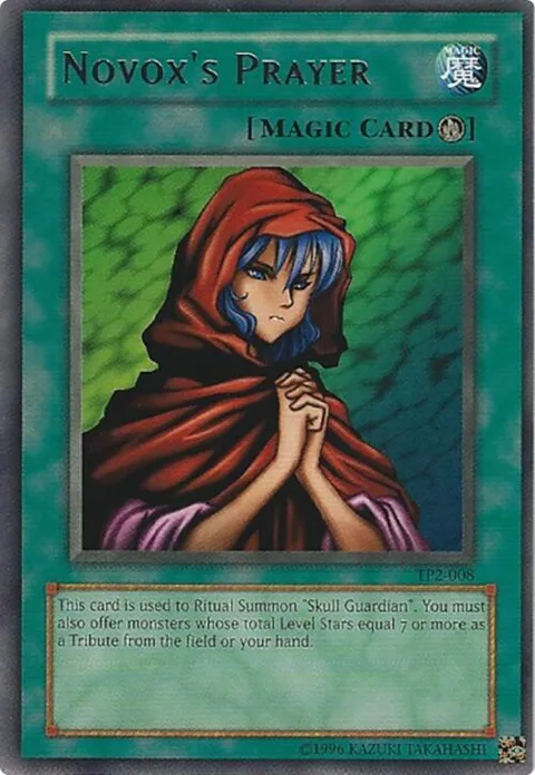 Novox's Prayer TP2-008 Yu-Gi-Oh card from Tournament Pack 2