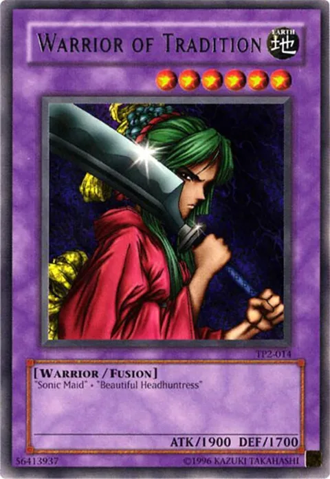 Warrior of Tradition TP2-014 Yu-Gi-Oh card from Tournament Pack 2