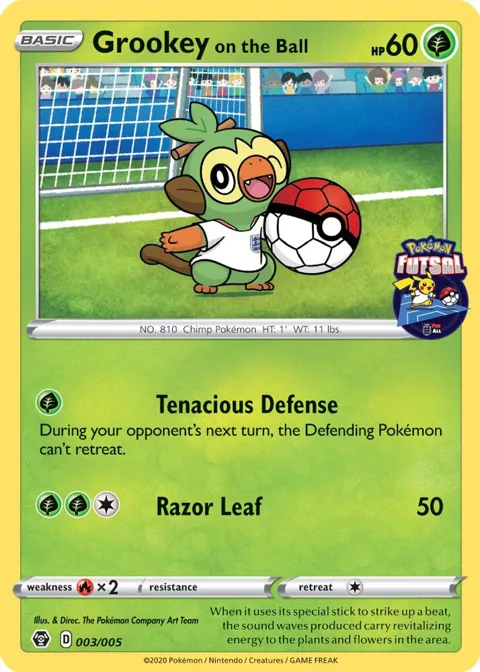 Grookey on the Ball - 003/005 Pokemon Futsal #003/005 Pokémon card from Miscellaneous Cards & Products