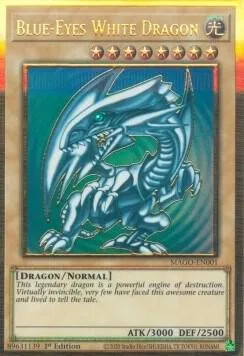 Blue-Eyes White Dragon MAGO-EN001 Yu-Gi-Oh card from Maximum Gold