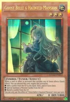 Ghost Belle & Haunted Mansion Alt Art MAGO-EN012 Yu-Gi-Oh card from Maximum Gold