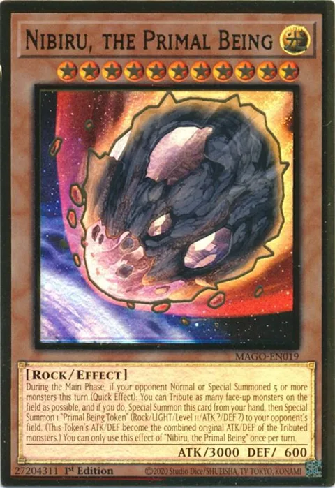 Nibiru, the Primal Being MAGO-EN019 Yu-Gi-Oh card from Maximum Gold