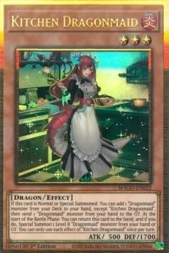 Kitchen Dragonmaid MAGO-EN022 Yu-Gi-Oh card from Maximum Gold
