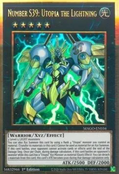 Number S39: Utopia the Lightning MAGO-EN034 Yu-Gi-Oh card from Maximum Gold