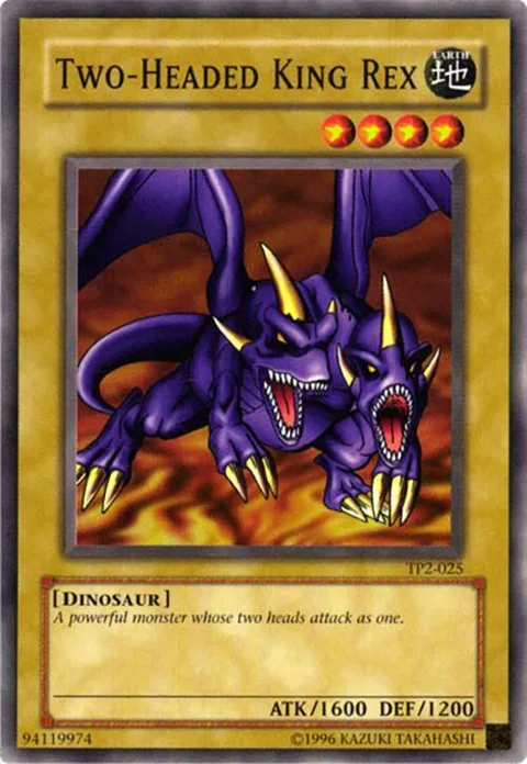 Two-Headed King Rex TP2-025 Yu-Gi-Oh card from Tournament Pack 2