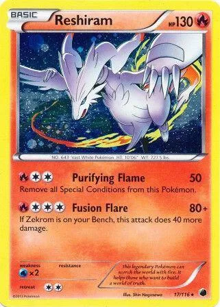 Reshiram - 17/116 Cosmos Holo #017/116 Holofoil Pokémon card from Miscellaneous Cards & Products