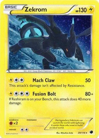 Zekrom - 39/116 Cosmos Holo #039/116 Holofoil Pokémon card from Miscellaneous Cards & Products