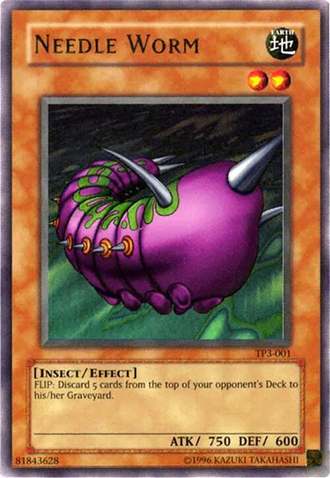Needle Worm TP3-001 Yu-Gi-Oh card from Tournament Pack 3