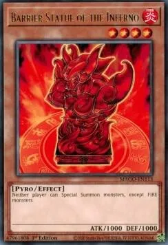 Barrier Statue of the Inferno MAGO-EN113 Yu-Gi-Oh card from Maximum Gold
