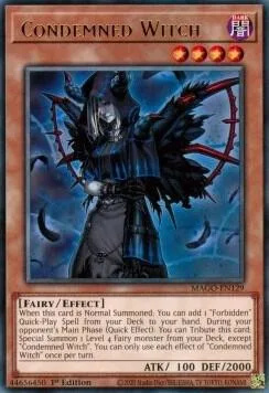 Condemned Witch MAGO-EN129 Yu-Gi-Oh card from Maximum Gold