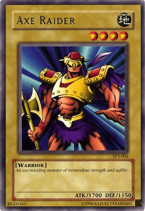 Axe Raider TP3-006 Yu-Gi-Oh card from Tournament Pack 3