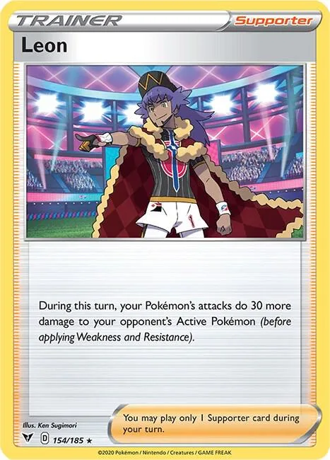 Leon #154/185 Pokémon card from Deck Exclusives
