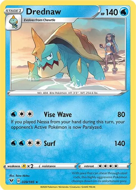 Drednaw - 39/185 Cracked Ice Holo #039/185 Holofoil Pokémon card from Deck Exclusives