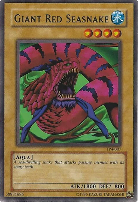 Giant Red Seasnake TP4-007 Yu-Gi-Oh card from Tournament Pack 4