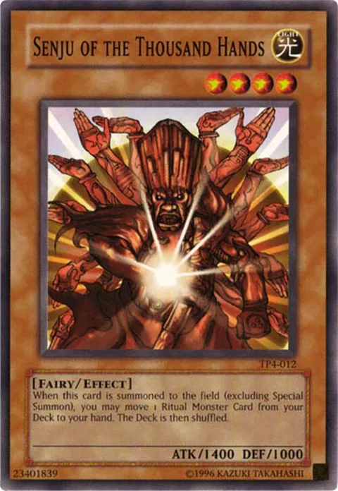 Senju of the Thousand Hands TP4-012 Yu-Gi-Oh card from Tournament Pack 4