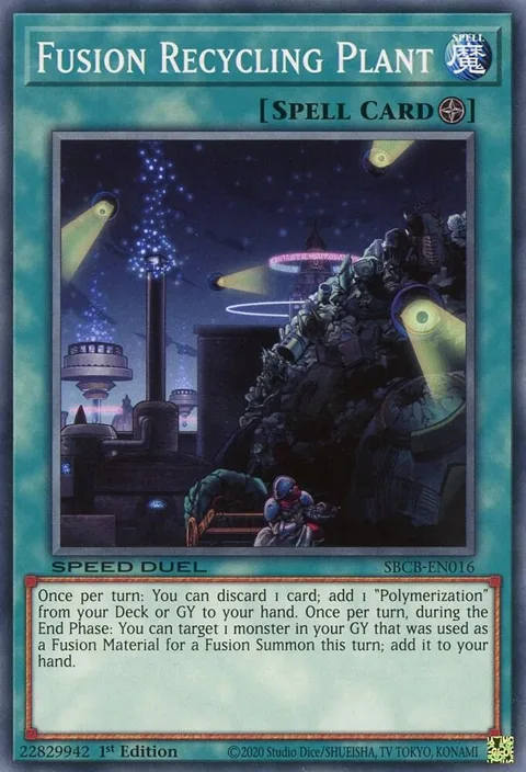 Fusion Recycling Plant SBCB-EN016 Yu-Gi-Oh card from Speed Duel: Battle City Box