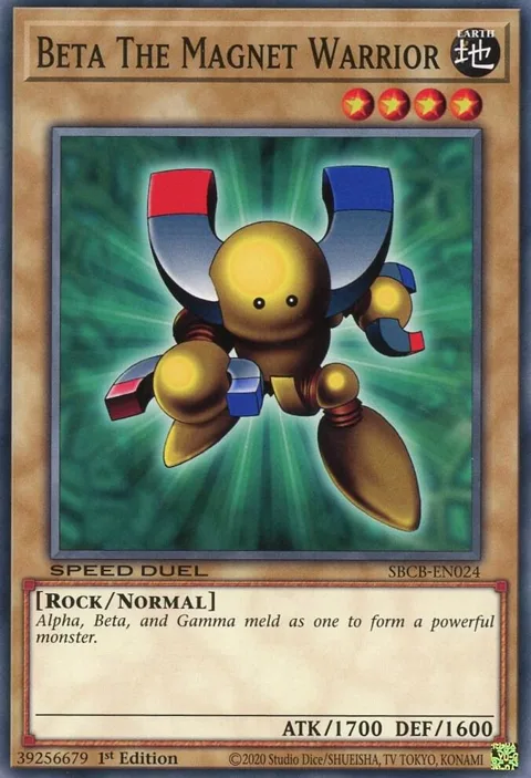 Beta The Magnet Warrior SBCB-EN024 Yu-Gi-Oh card from Speed Duel: Battle City Box