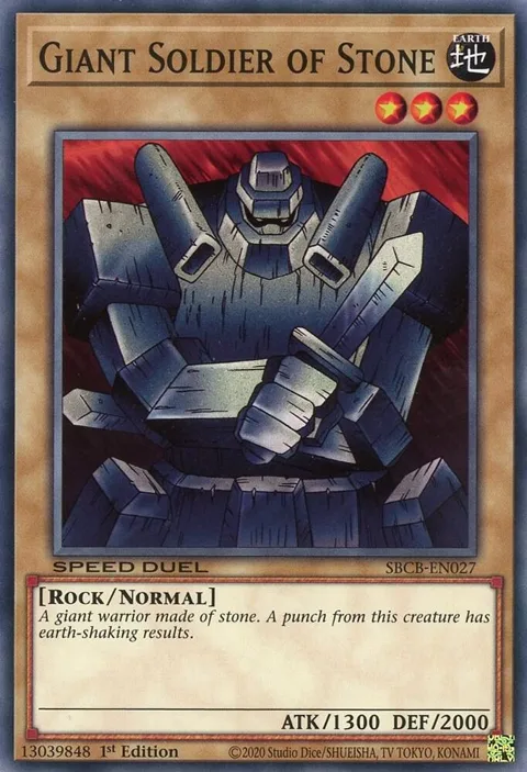 Giant Soldier of Stone SBCB-EN027 Yu-Gi-Oh card from Speed Duel: Battle City Box