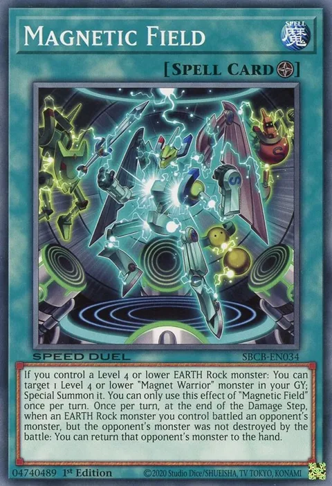 Magnetic Field SBCB-EN034 Yu-Gi-Oh card from Speed Duel: Battle City Box