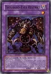 Thousand-Eyes Restrict DL1-001 Yu-Gi-Oh card from Duelist League Promo