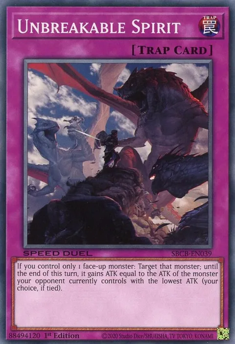 Unbreakable Spirit SBCB-EN039 Yu-Gi-Oh card from Speed Duel: Battle City Box
