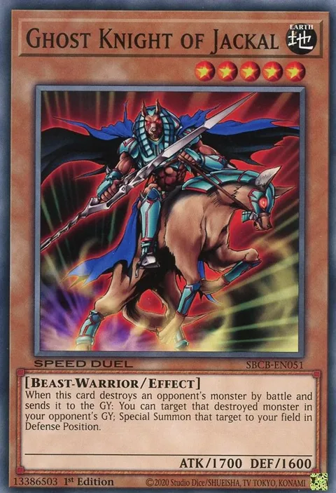 Ghost Knight of Jackal SBCB-EN051 Yu-Gi-Oh card from Speed Duel: Battle City Box