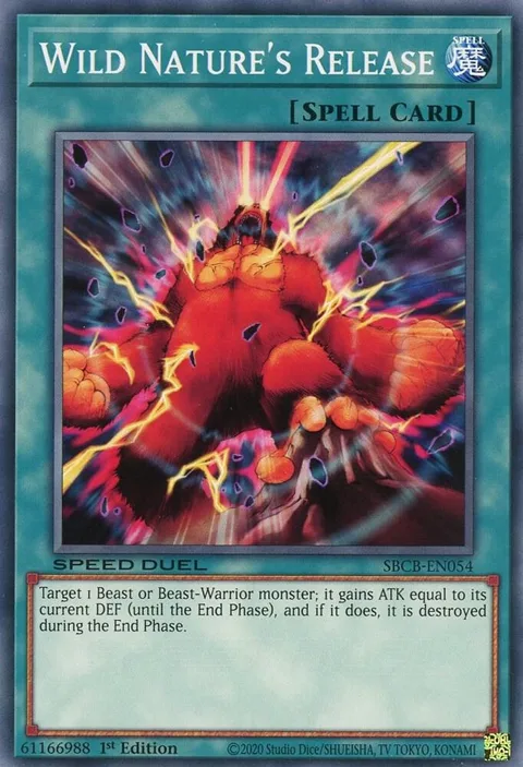 Wild Nature's Release SBCB-EN054 Yu-Gi-Oh card from Speed Duel: Battle City Box