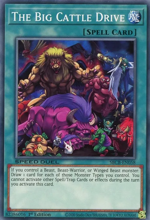 The Big Cattle Drive SBCB-EN058 Yu-Gi-Oh card from Speed Duel: Battle City Box