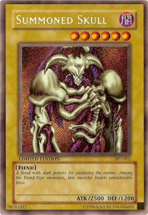 Summoned Skull BPT-002 Yu-Gi-Oh card from 2002 Collectors Tin