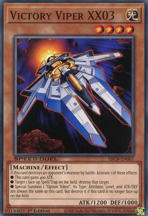 Victory Viper XX03 SBCB-EN067 Yu-Gi-Oh card from Speed Duel: Battle City Box