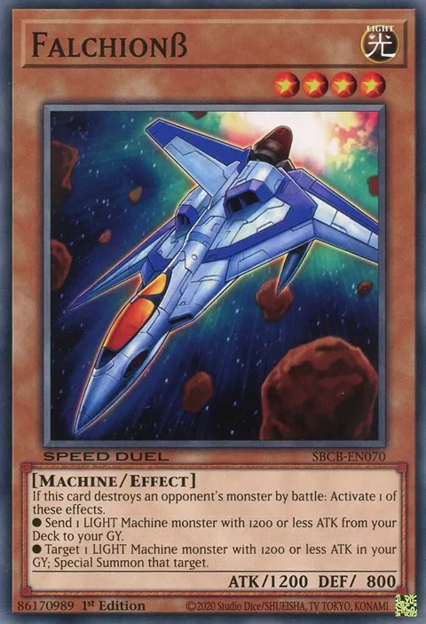 Falchion Beta SBCB-EN070 Yu-Gi-Oh card from Speed Duel: Battle City Box
