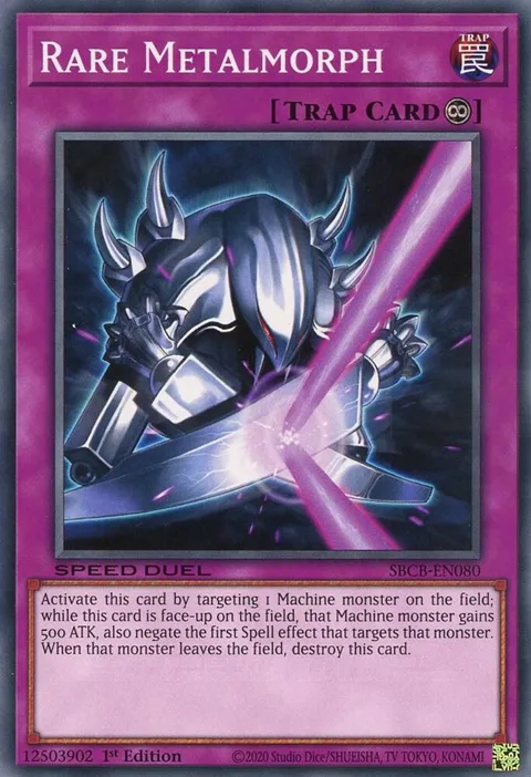 Rare Metalmorph SBCB-EN080 Yu-Gi-Oh card from Speed Duel: Battle City Box