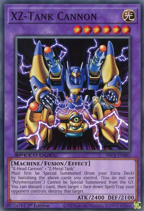 XZ-Tank Cannon SBCB-EN085 Yu-Gi-Oh card from Speed Duel: Battle City Box
