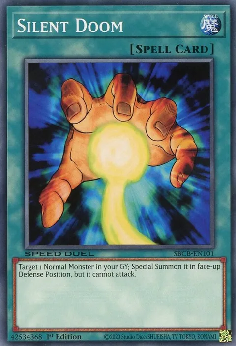 Silent Doom SBCB-EN101 Yu-Gi-Oh card from Speed Duel: Battle City Box