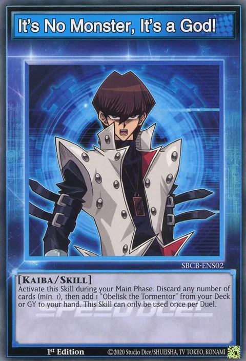 It's No Monster, It's a God! SBCB-ENS02 Yu-Gi-Oh card from Speed Duel: Battle City Box