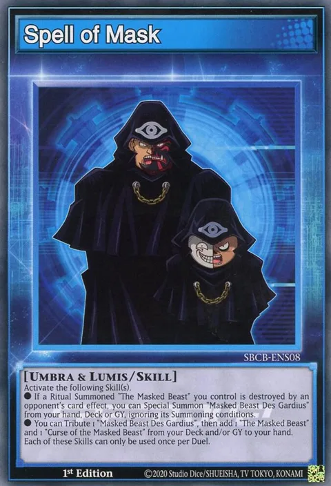 Spell of Mask SBCB-ENS08 Yu-Gi-Oh card from Speed Duel: Battle City Box