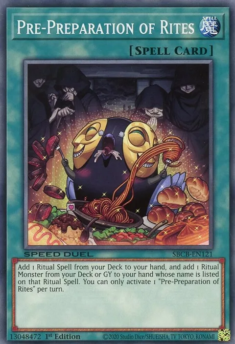 Pre-Preparation of Rites SBCB-EN121 Yu-Gi-Oh card from Speed Duel: Battle City Box