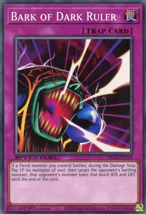 Bark of Dark Ruler SBCB-EN124 Yu-Gi-Oh card from Speed Duel: Battle City Box