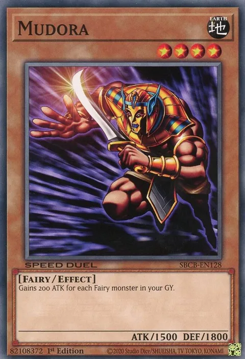 Mudora SBCB-EN128 Yu-Gi-Oh card from Speed Duel: Battle City Box