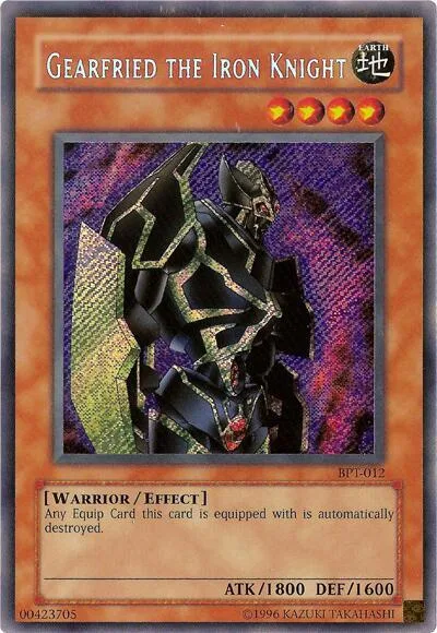 Gearfried the Iron Knight BPT-012 Yu-Gi-Oh card from 2003 Collectors Tin