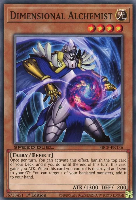 Dimensional Alchemist SBCB-EN136 Yu-Gi-Oh card from Speed Duel: Battle City Box
