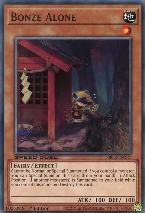 Bonze Alone SBCB-EN137 Yu-Gi-Oh card from Speed Duel: Battle City Box