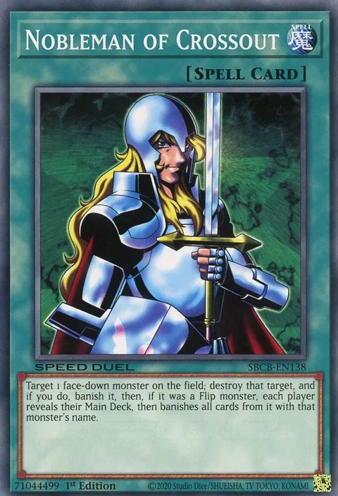 Nobleman of Crossout SBCB-EN138 Yu-Gi-Oh card from Speed Duel: Battle City Box