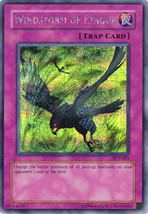 Windstorm of Etaqua PCY-001 Yu-Gi-Oh card from Power of Chaos: Yugi the Destiny