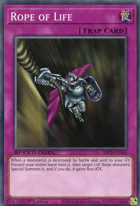 Rope of Life SBCB-EN144 Yu-Gi-Oh card from Speed Duel: Battle City Box