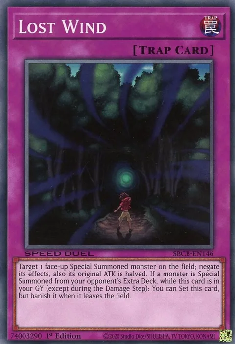 Lost Wind SBCB-EN146 Yu-Gi-Oh card from Speed Duel: Battle City Box