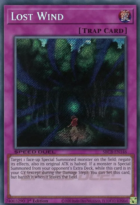 Lost Wind Secret SBCB-EN146 Yu-Gi-Oh card from Speed Duel: Battle City Box