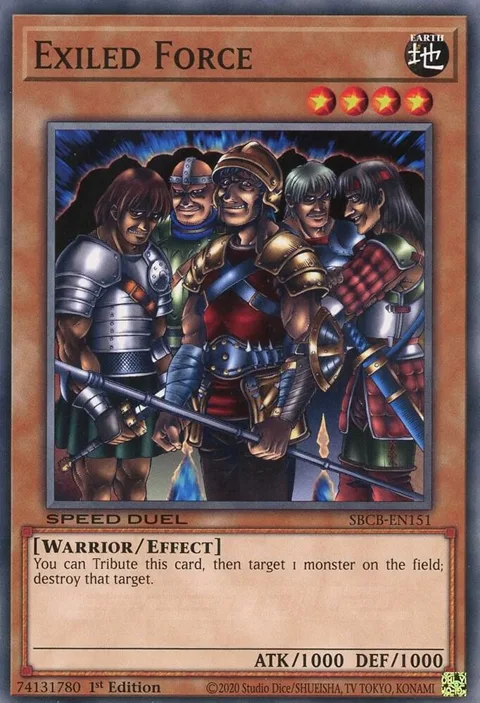 Exiled Force SBCB-EN151 Yu-Gi-Oh card from Speed Duel: Battle City Box